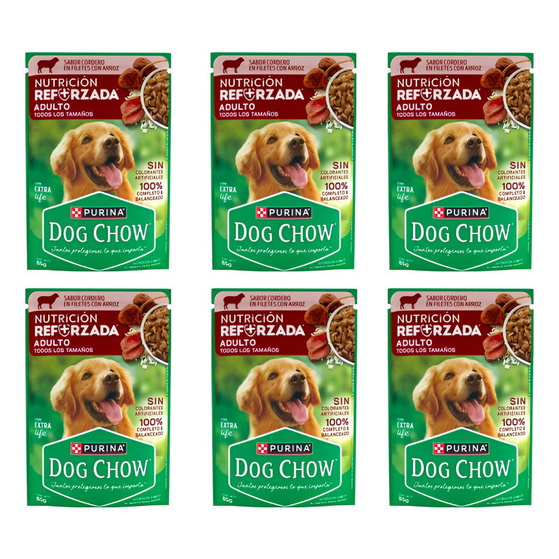 Alimento Húmedo P/perro Purina Dog Chow Cordero 6 Pz De 85g