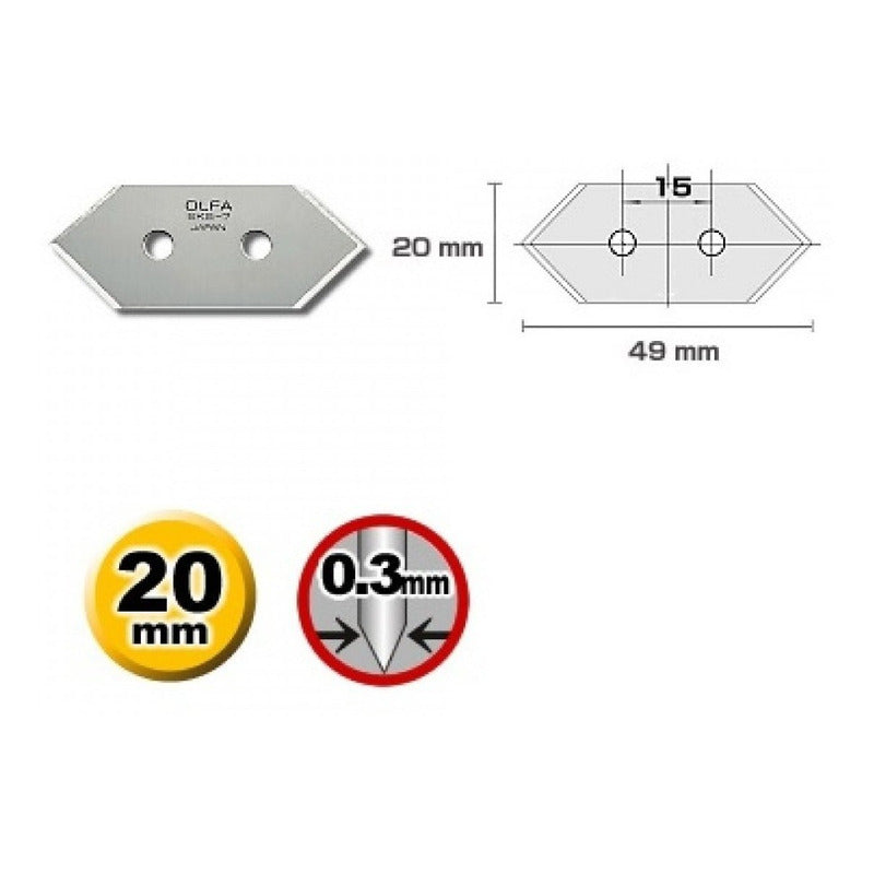 Repuesto Cuchilla Olfa Mcb-1 Cuter 5 Hojas Compatible Mc45