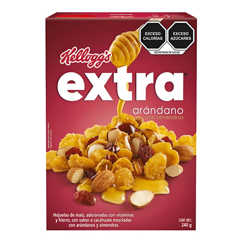 Cereal Kellogg's Extra Arándano 240g Rica Fibra Sabor Dulce