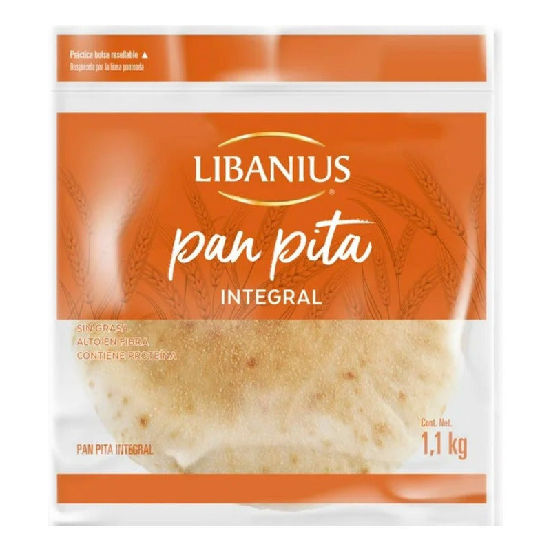 Pan Pita Integral Libanius 1.1 Kg