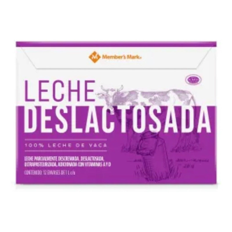 Leche Deslactosada 12pzas De 1l Members