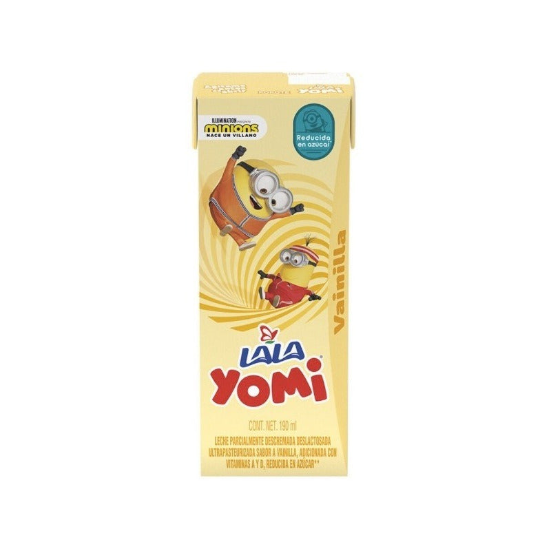 Leche Lala Yomi Sabor A Vainilla De 190 Ml 24pzas