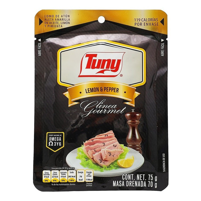 Pouch Atun Lemon Pepper Linea Gourmet Tuny 75gr 8 Pack Ipg