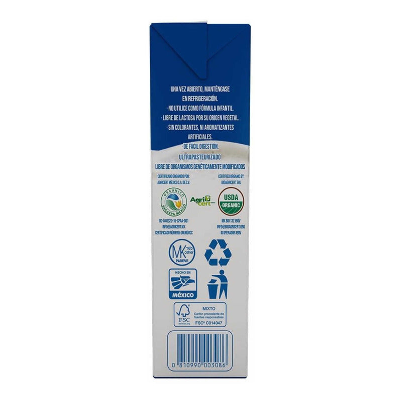 Leche De Coco Calahua Orgánica De 1 Lt C/u (6piezas)