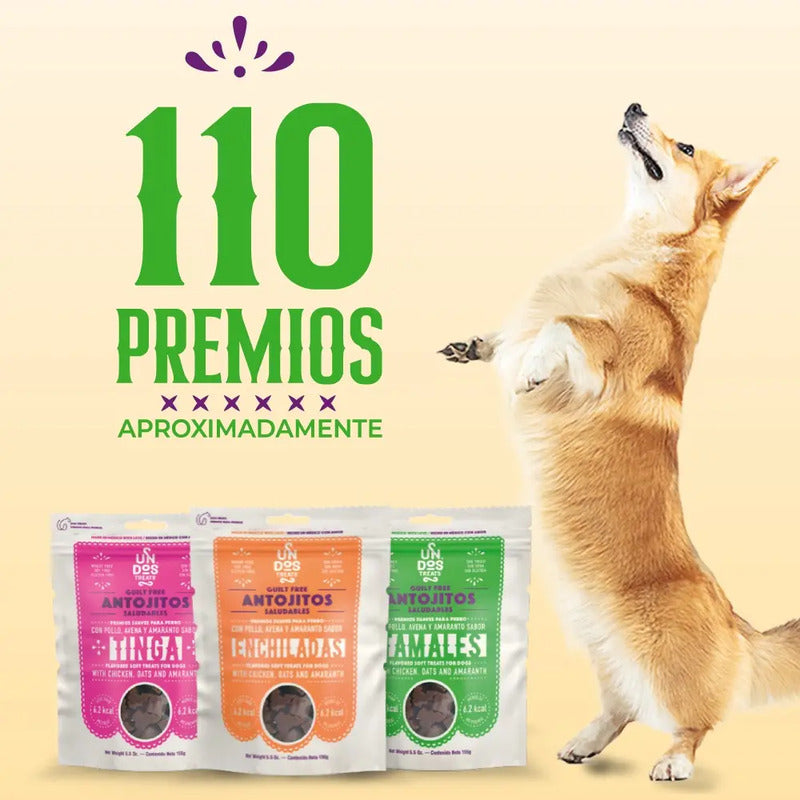Premios Para Perros, Sabor Tamales 155 Gr, Un Dos Treats