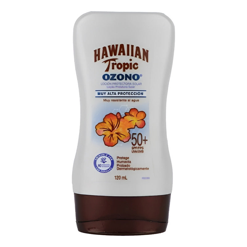 Protector Solar Hawaiian Tropic Ozono Fps 50+ 2 Pzs De 120ml