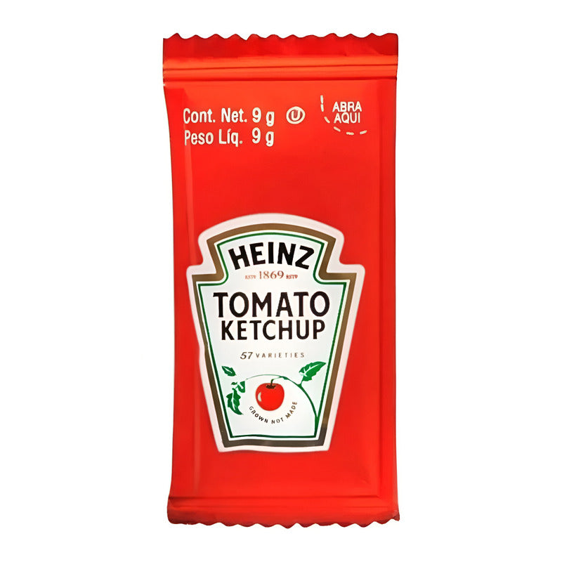 Salsa Catsup Heinz Ketchup 200 Sobres De 9gr C/u Porcionada