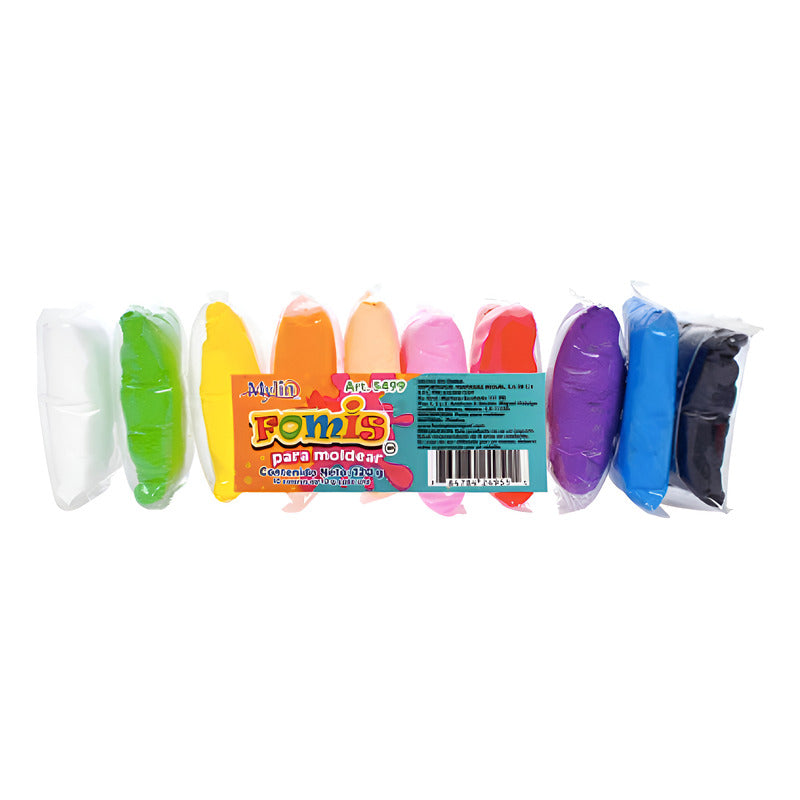 Fomi Suave Moldeable Colores Surtidos 1 Paq Con 10pz De 12gr Surtido