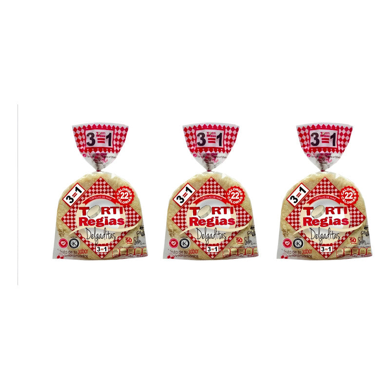 Tortillas De Maíz Amarillas Tortiregias (3piezas)