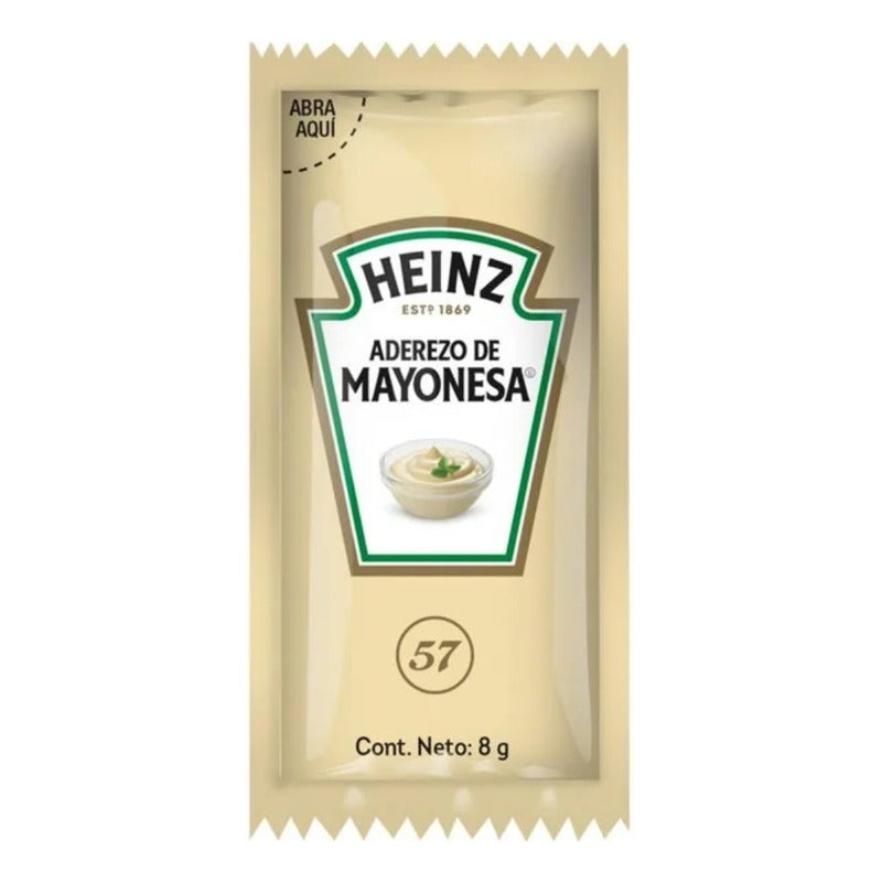 Aderezo De Mayonesa Heinz 200 Pzas De 8 G C/u