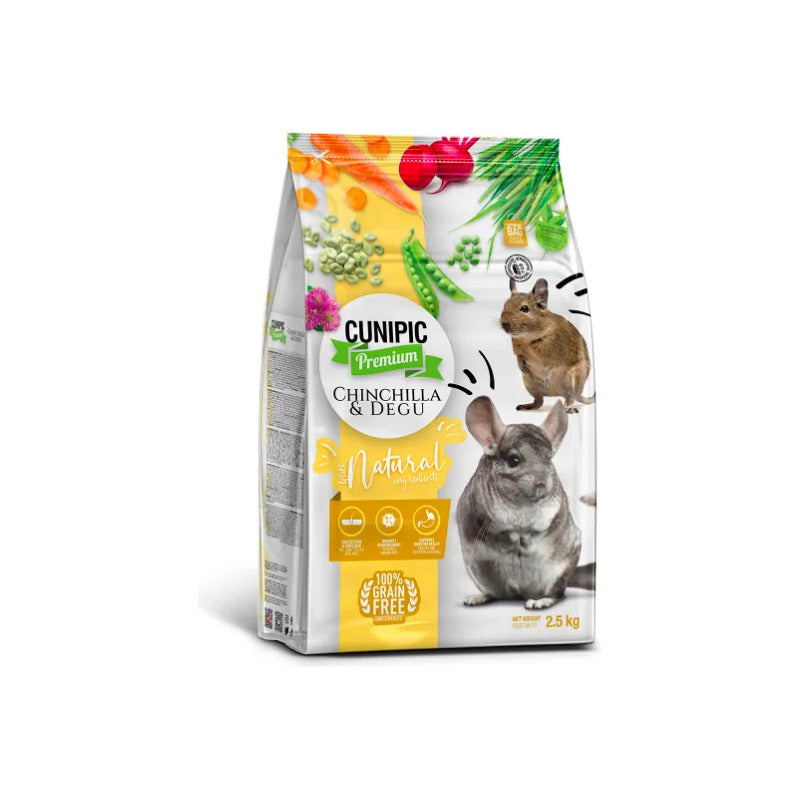 Cunipic Premium Alimento Para Chinchilla Y Degu, 2.5 Kg
