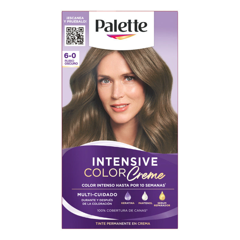 Tinte Para Cabello Color Creme Rubio Oscuro 6-0 Palette 6-0 Rubio Oscuro