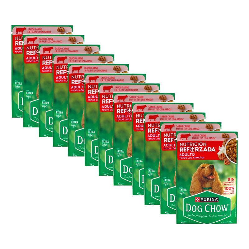 Alimento Húmedo Para Perro Purina Dog Chow Carne 12pz De 85g