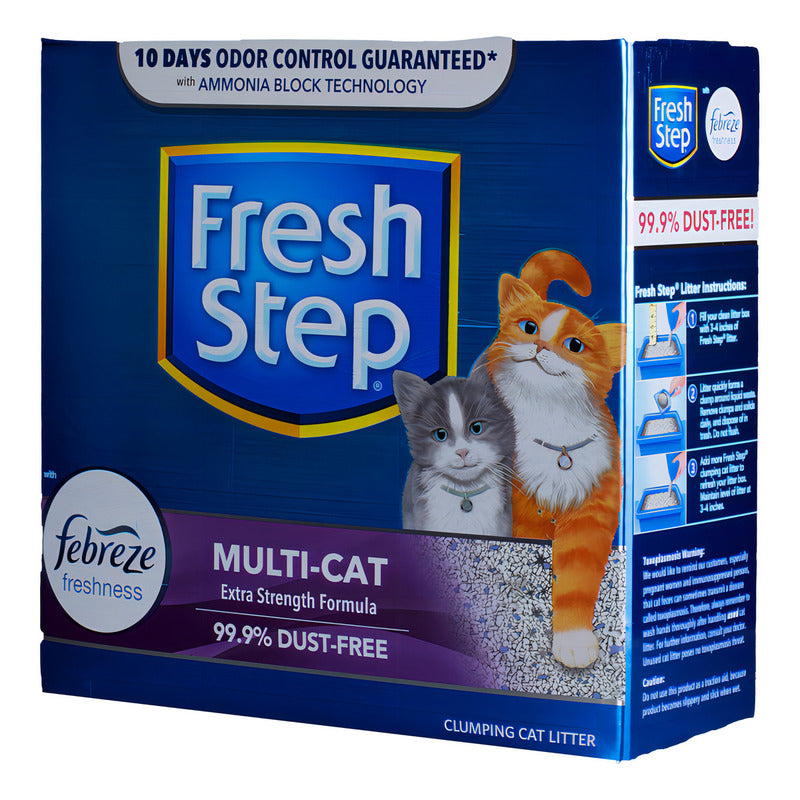 Arena Para Gato Fresh Step Multi Cat Con Febreze 11.3kg