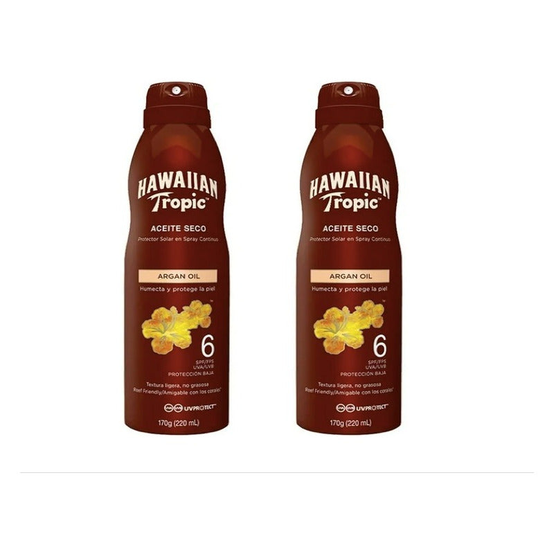 Protector Solar Hawaiian Tropic Argan Oil Fps 15 2 Pzs 220ml