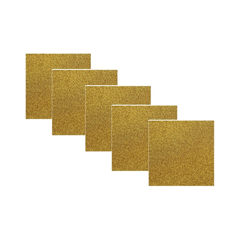 Hoja De Fomi Diamantado Color Oro De 23x30cm 10 Piezas