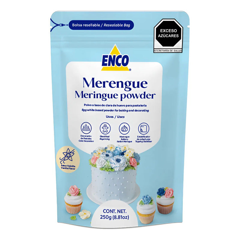 Merengue En Polvo Enco Bolsa De 250grs Blanco