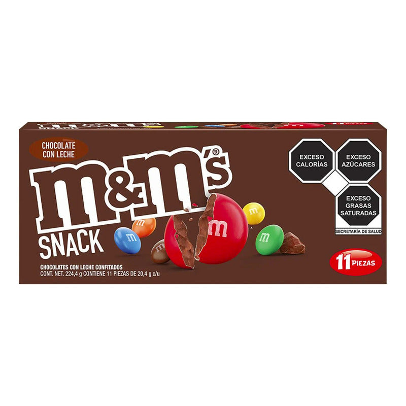 Chocolates M&ms Snack Paquete Con 11 Sobres De 20,4gr
