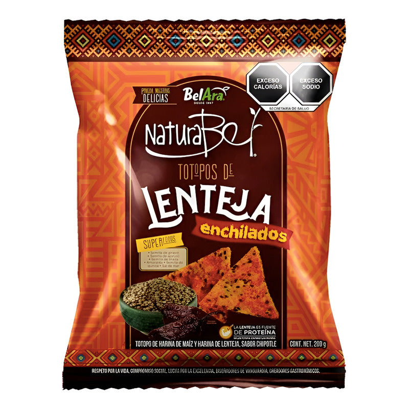 Totopos D Maiz Y Lenteja Enchilado Bel Ara Natura 4pz D 200g