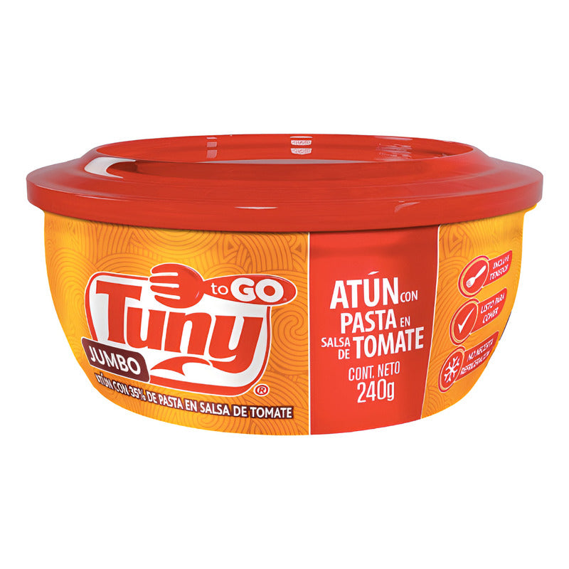 Atún Con Pasta En Salsa De Tomate Tuny Jumbo 6 Pzas De 240gr