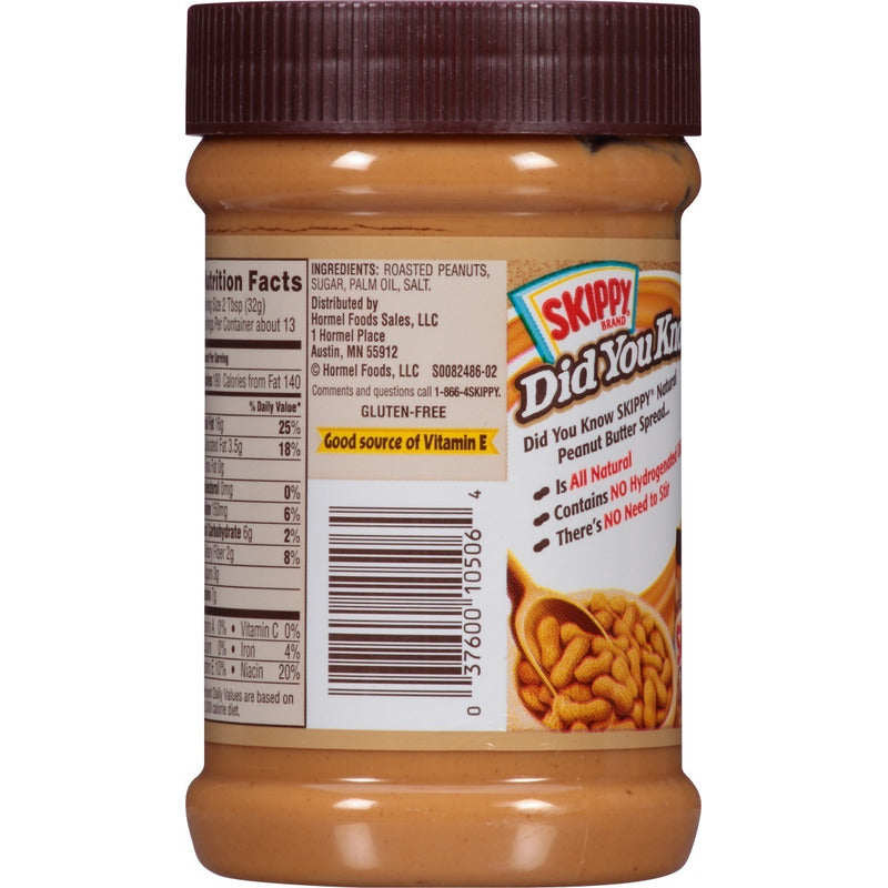 Crema De Cacahuate Skippy Natural Cremosa 425g