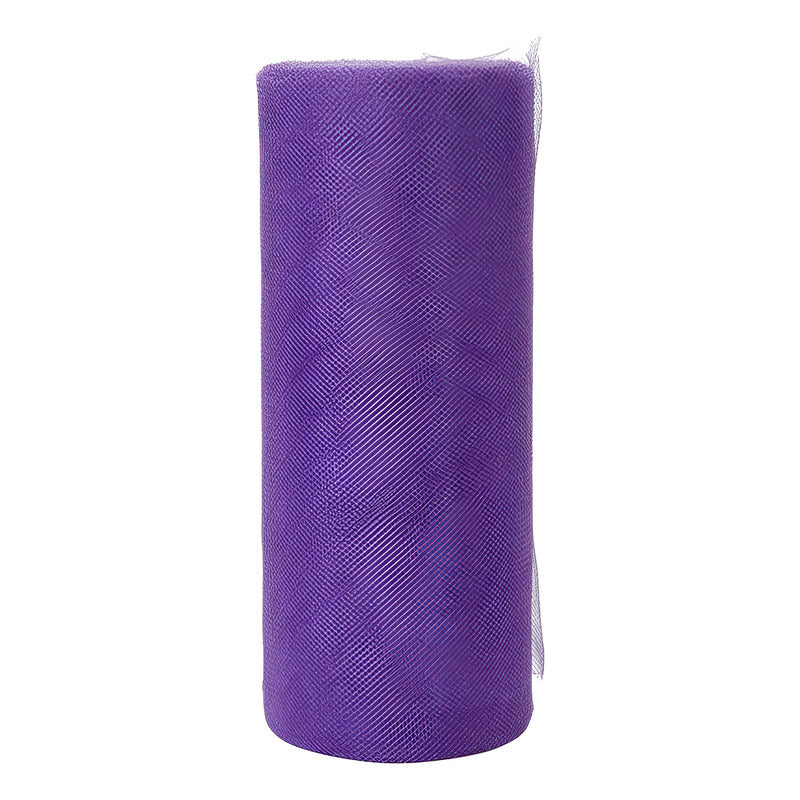 Tul Brillante Morado 15cm 10m Morado Rayas