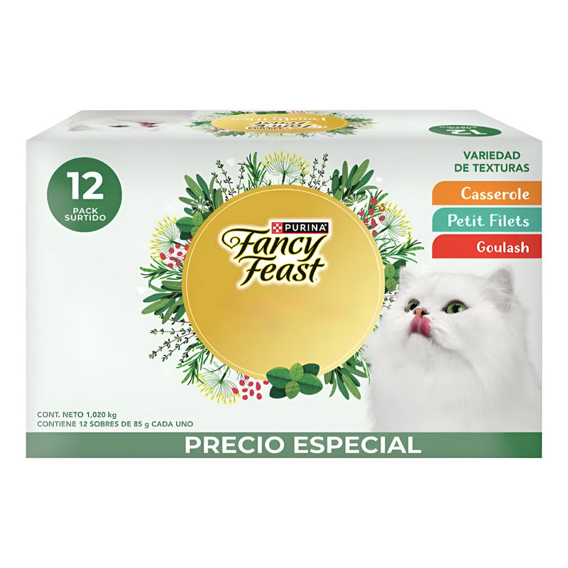 Fancy Feast  Alimento P/ Gato Adulto (12 Sobres)