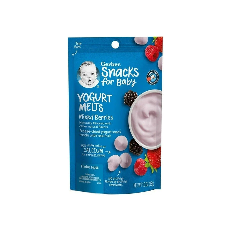 Melts Gerber Melts De Yogurt Frutos Rojos  Bolsa 28gr(3pzs)