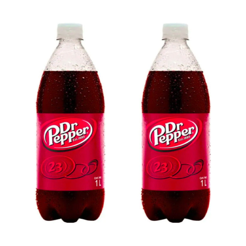 Refresco Dr Pepper Sabor  Regular 2 Piezas De 1 Litro