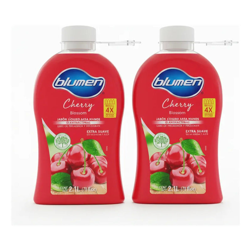 Jabon Liquido Para Manos Cherry Blossom 2.1l Blumen (2pzs)