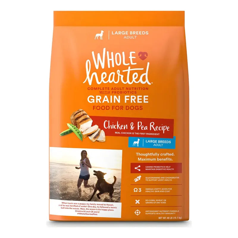 Wholehearted Alimento Perro Adulto Raza Grande Grain Free Pollo 18kg