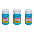 Pintura Acrílica Alta Calidad Color Azul Claro 3 Pz De 35ml Azul Claro