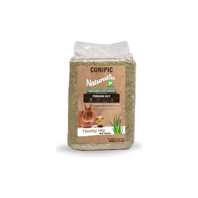 Cunipic Naturaliss Heno Timothy Para Pequeños Mascotas 500 G Verde Musgo