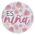 Tarjetas Para Baby Shower Es Niña De 3.5x3.5cm 24 Piezas Rosa
