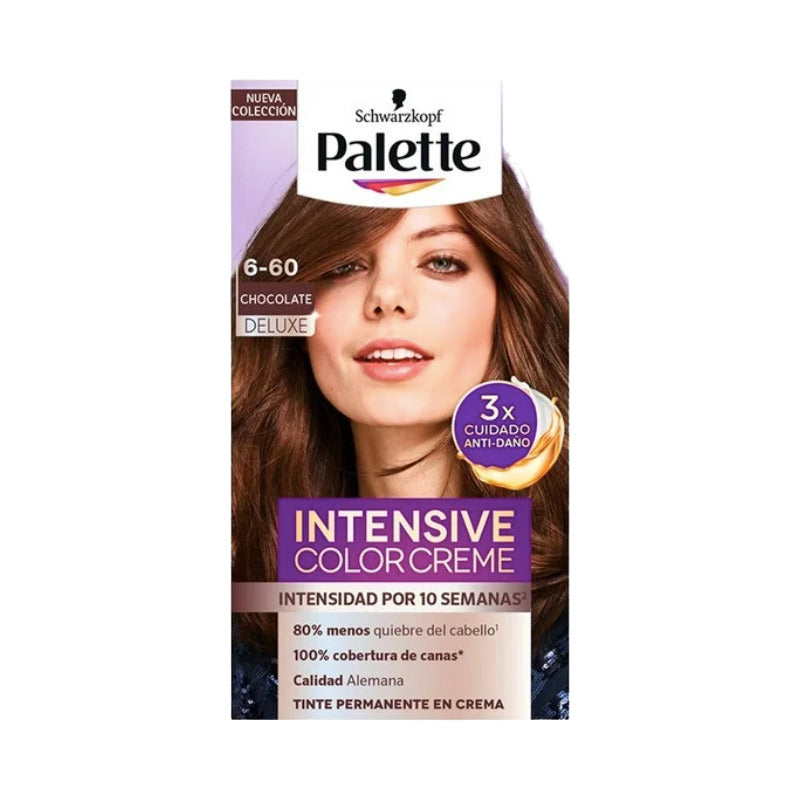 Tinte Para Cabello Palette 6-60 Chocolate Delux 4 Pz De 50ml 6-60 Chocolate Deluxe