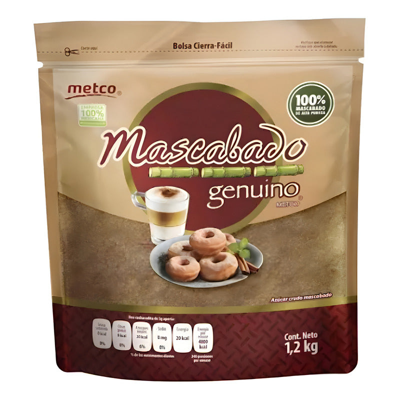 Azucar Mascabado Metco Genuino 1.2 Kg (1 Bolsa)