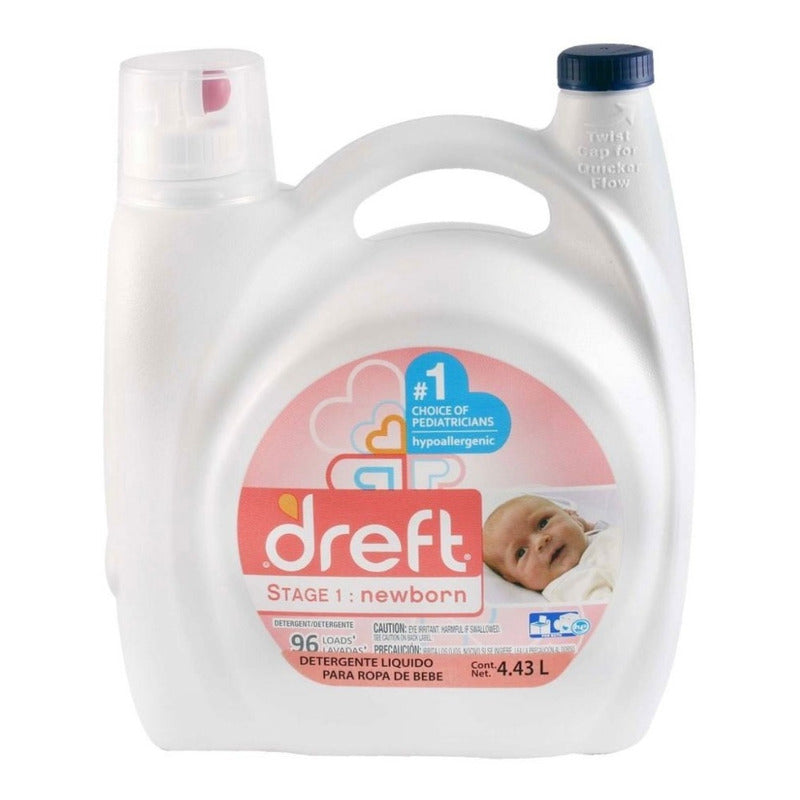 Jabon Liquido Dreft Para Ropa De Bebe 4.43 Lt Hipoalergenico