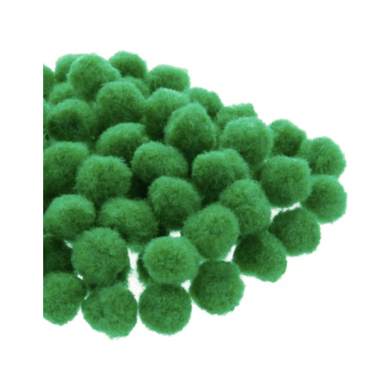 Mercería Pom Poms De 19mm Color Verde Bandera 3 Paq De 100pz