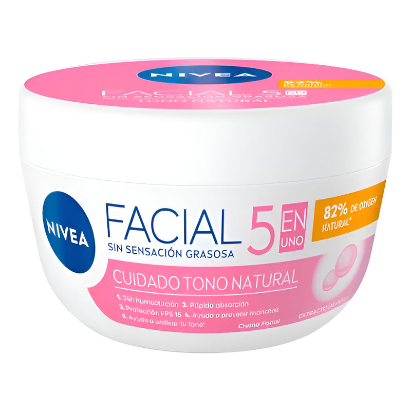 Crema Facil Nivea 5 En 1 Cuidado Aclarado Natural 200 Ml Normal