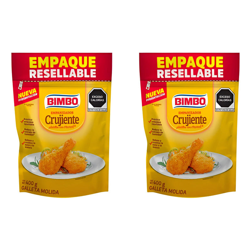 Empanizador Bimbo Crujiente Galleta Molida 2 Piezas De 400gr