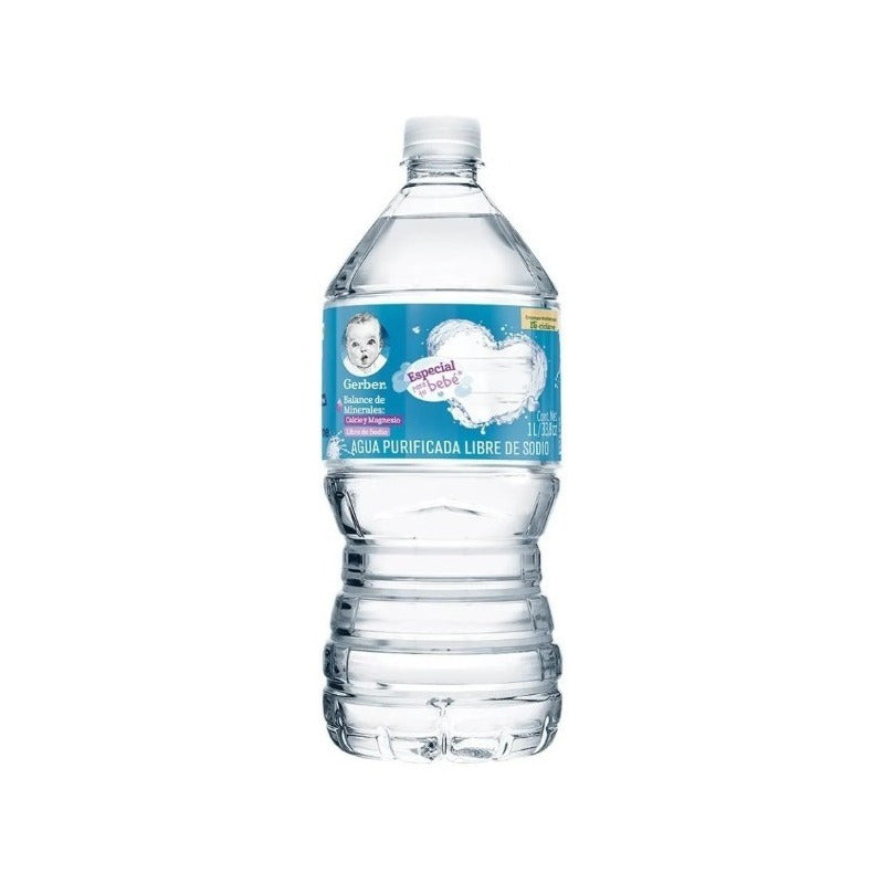 Agua Gerber Libre De Sodio 1l (6 Botellas)